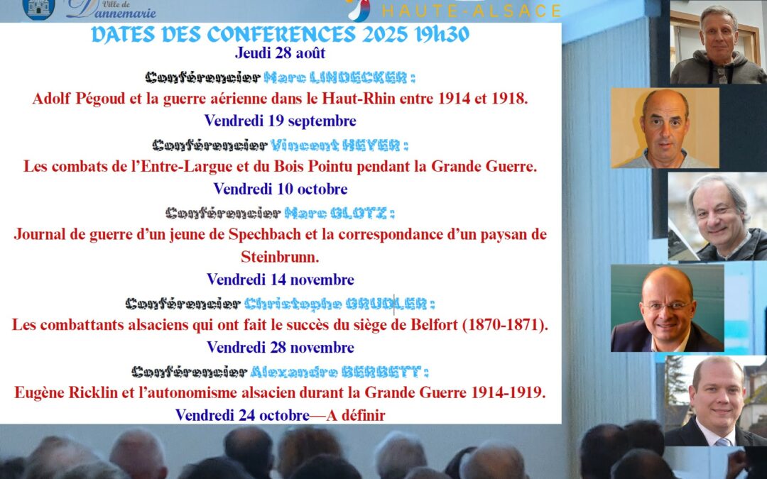 Programme des conférences 2025