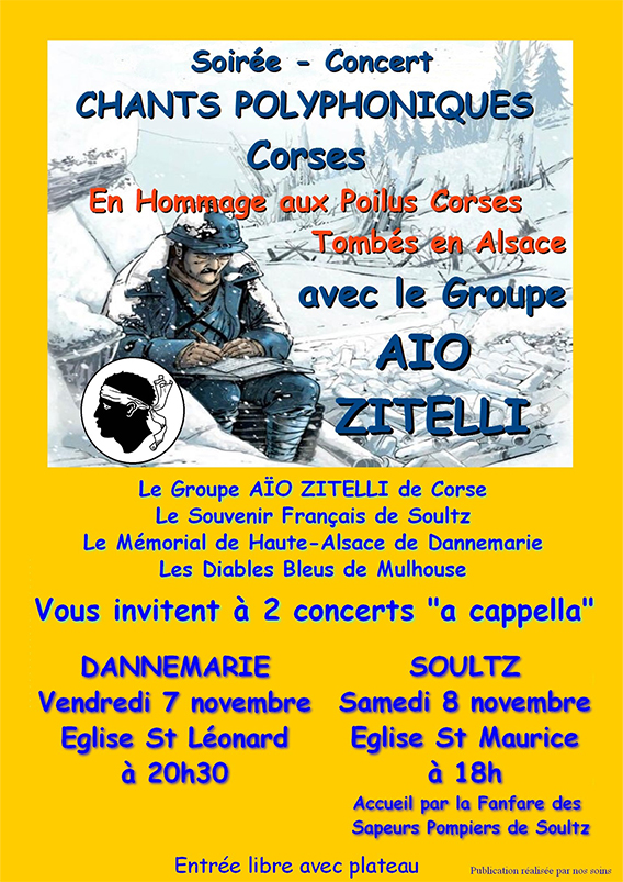 Soirée Concert - Chants Polyphoniques Corses à Dannemarie