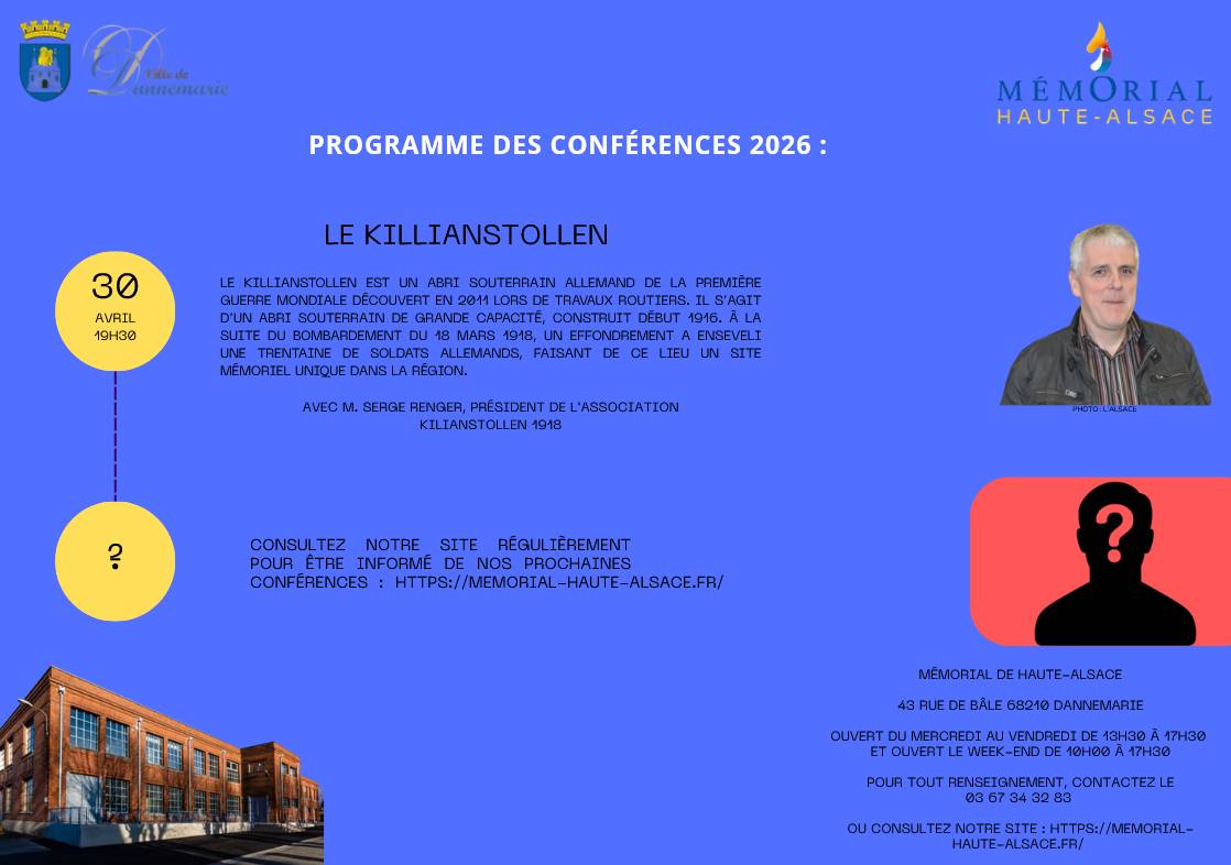 Programme des conférences 2026 du Mémorial de Haute Alsace